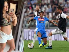 La mujer de Allan explotó. Instagram/thaisvmarques/Twitter/sscnapoli