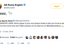 Así de recurrente fue el 'CM' de la Roma en inglés. Twitter/ASRomaEN
