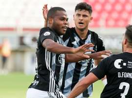 Vinícius Tanque hizo el 1-1. Twitter/FCCartagena_efs