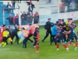 Salvaje agresión a un árbitro en un torneo amateur de Córdoba. Twitter/ESPN