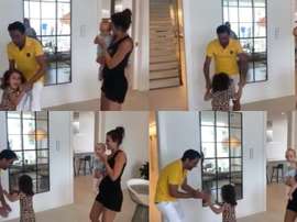 Xavi y su familia y su versión veraniega del himno del Barça. Instagram/xavi