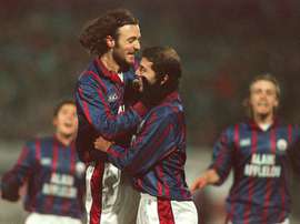 Zidane y Dugarry jugaron juntos en el Girondins de Burdeos. AFP