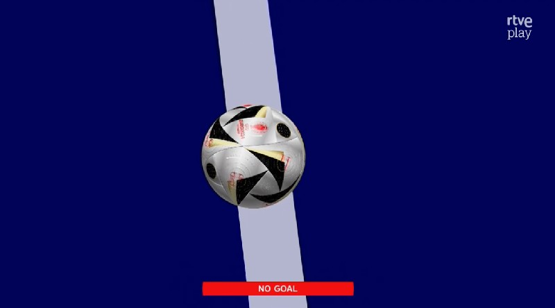 Toda Inglaterra reclamó el gol, pero recordamos que existe la tecnología de la línea de gol en esta Eurocopa y se avisa al colegiado si la pelota traspasa por completo la línea. Aquí la imagen lo demuestra.