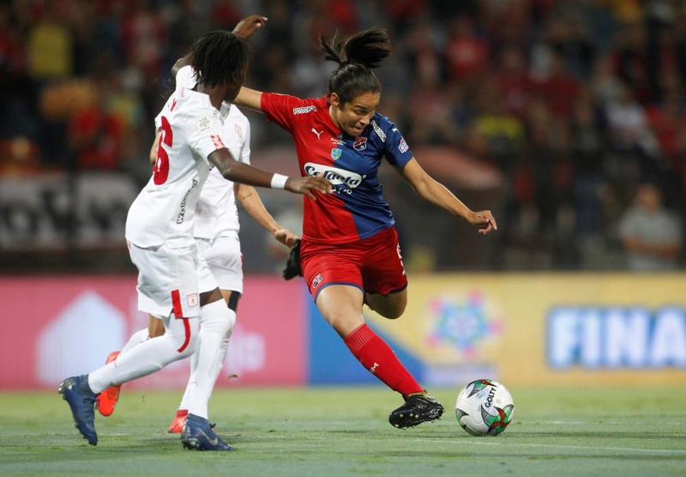 América de Cali se llevó su primera Liga femenina. EFE/Luis Eduardo Noriega A.