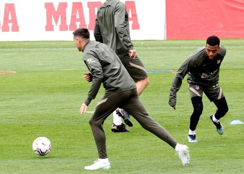El Atlético hace piña de cara a este tramo final de Liga. EFE