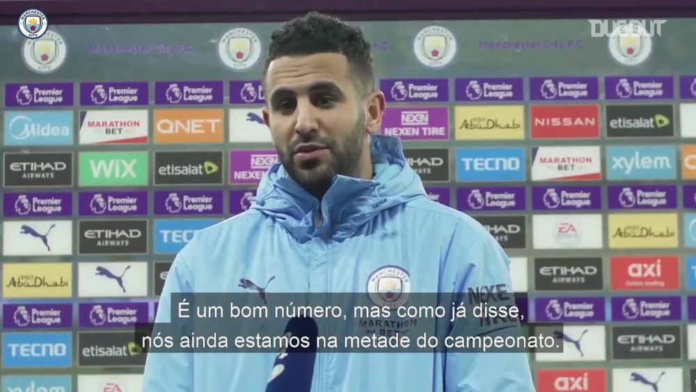 Riyad Mahrez falou sobre a vitória, que contou com um gol seu aos 90 minutos. DUGOUT