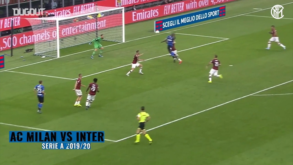 Le reti di Lukaku contro il Milan. Dugout