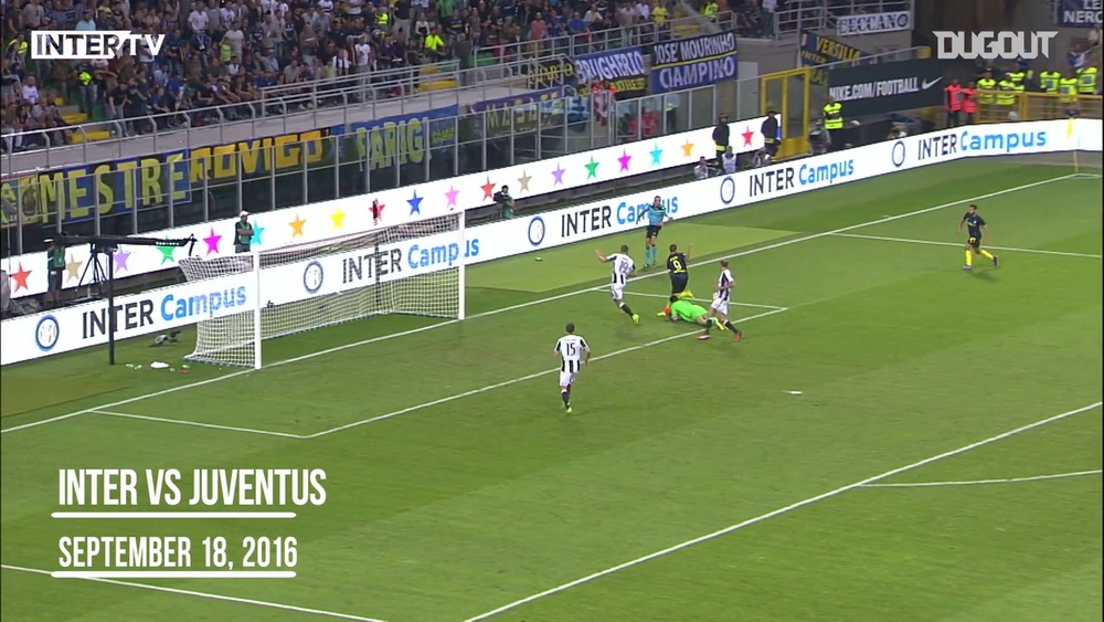 La rete di Perisic nel Derby d'Italia. Dugout