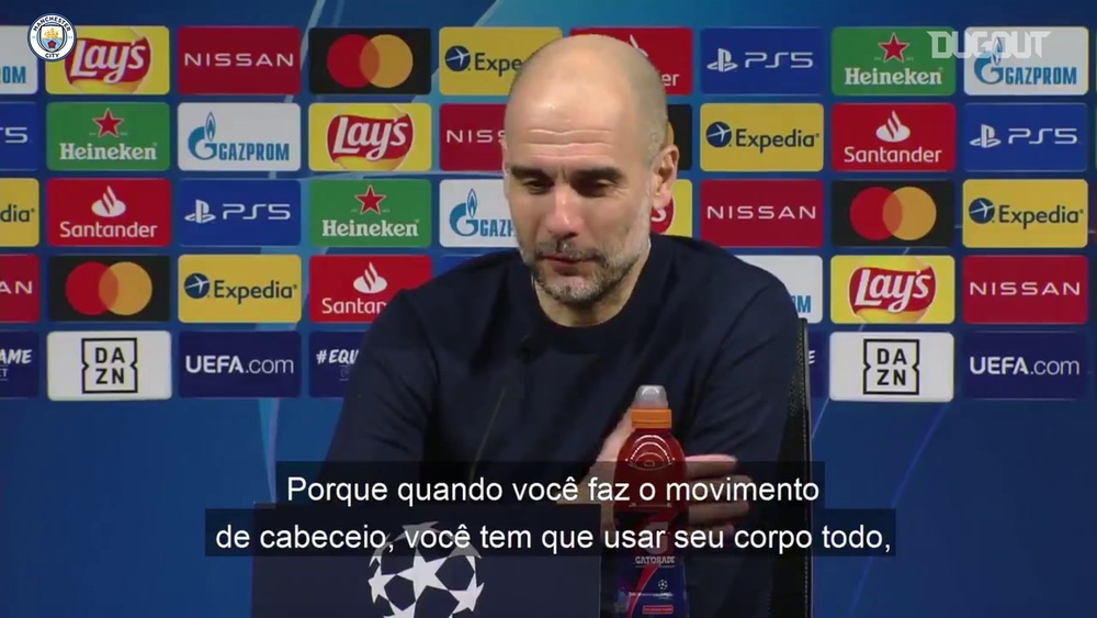 Pep Guardiola fez elogios a Bernardo Silva após a 19ª vitória seguida do Manchester City. DUGOUT