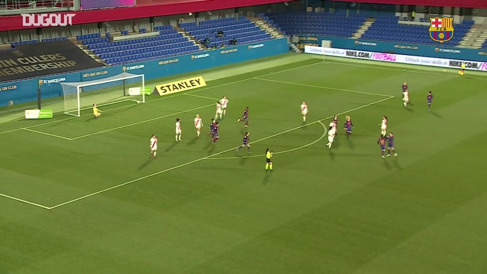 La rete di Mapi contro il Rayo. Dugout