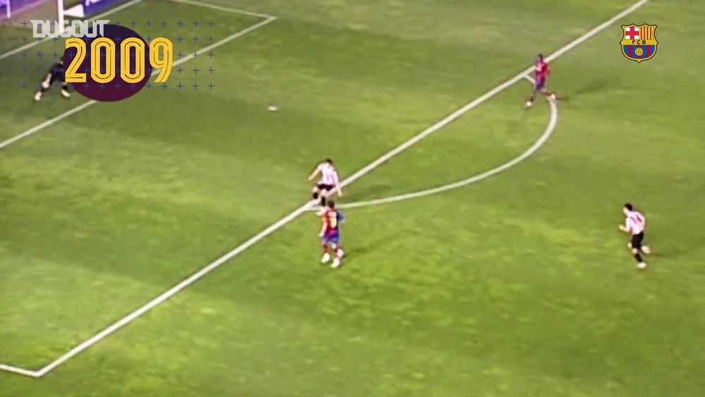 Les buts de Barcelone contre Bilbao en Copa del Rey. dugout