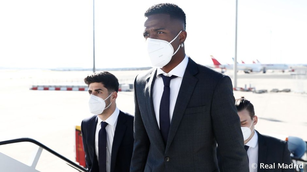 El Real Madrid puso rumbo a Bérgamo. RealMadrid